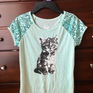 sparkly cat shirt